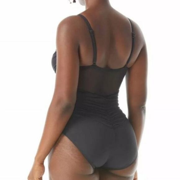 Coco Reef Contours NWT Women's 10 34 C/D Bra Sized Sterling One Piece Swimsuit - Picture 2 of 5